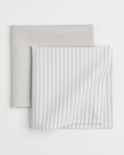 Baby blankets, muslin, 2 pcs.